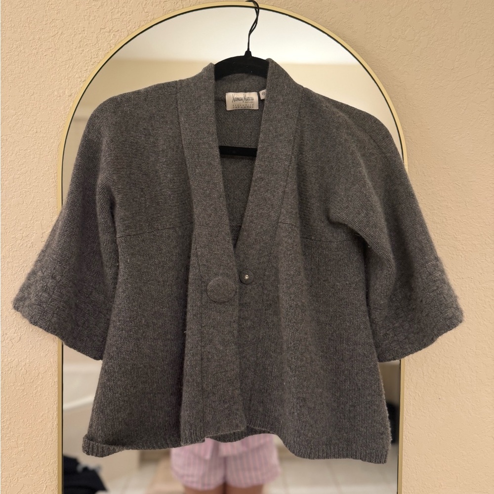 Gray Wool Cardigan